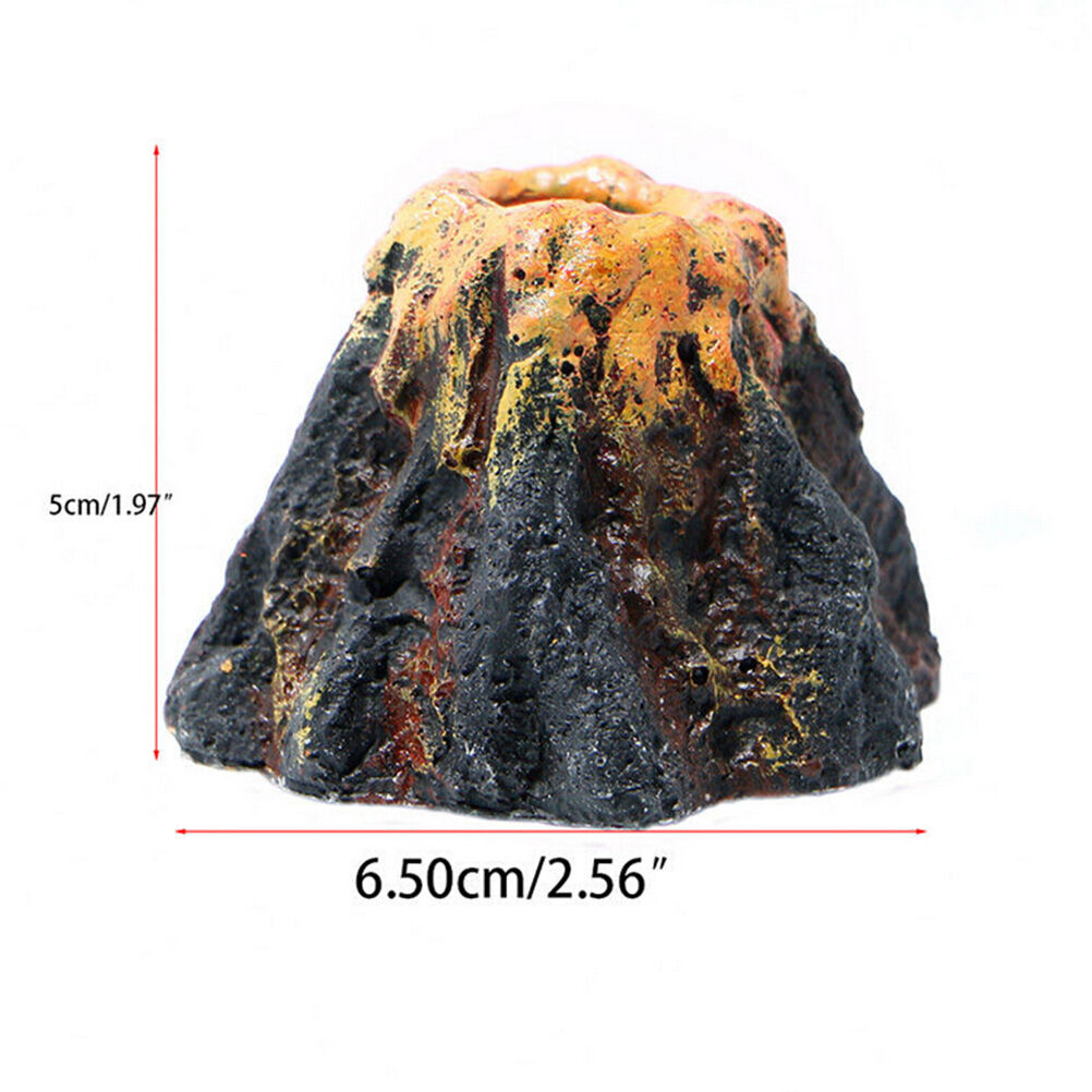 Aquarium Volcano Shape&Air Bubble Stone Oxygen Pump Fish Tank Ornament Decor BDD