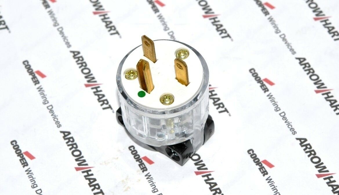 1pcs-COOPER 8666 15A 250V Thermoplastic Hospital Grade Plug  NEMA 6-15