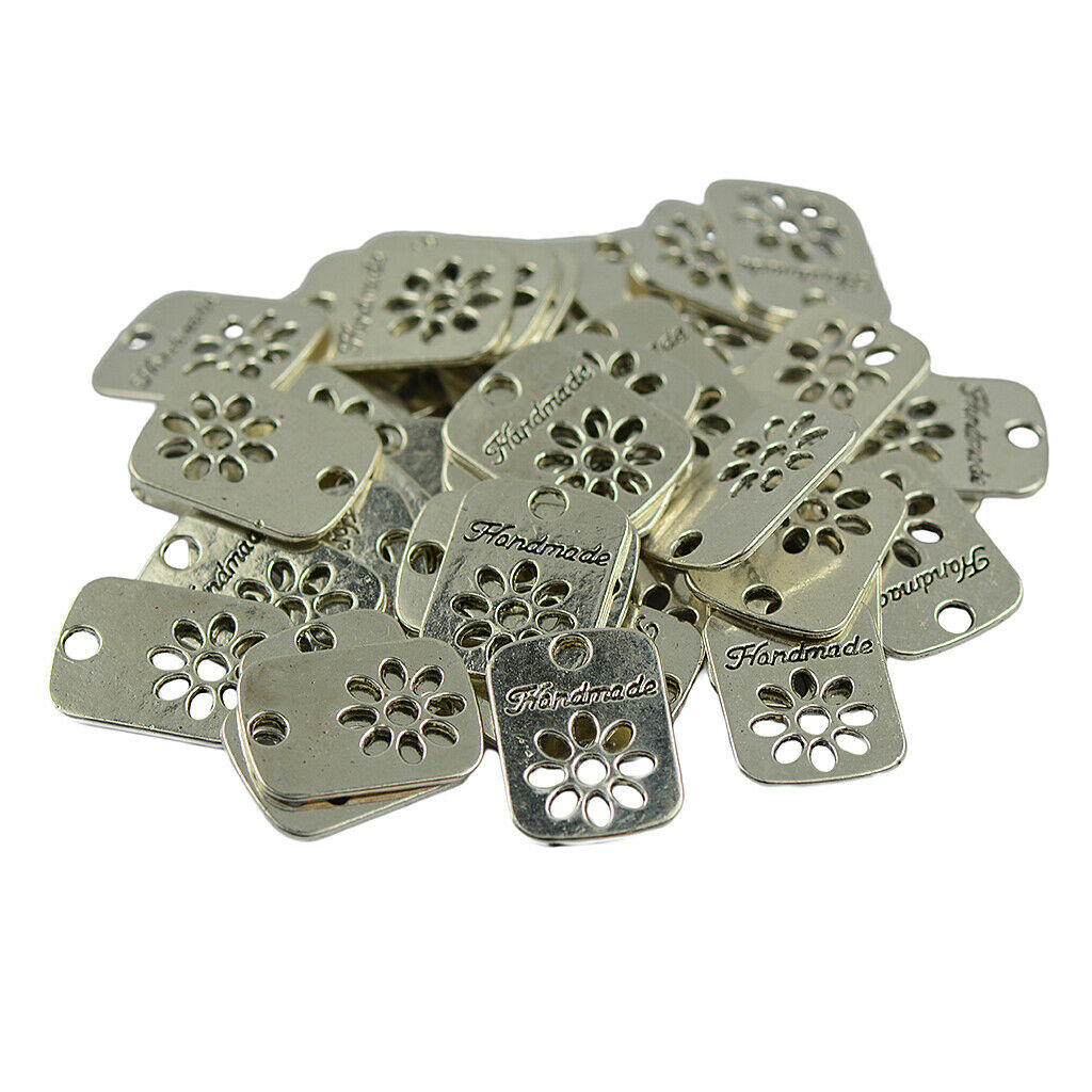 50pcs Rectangle Shape Handmade Charm pendant for DIY Crafting jewelry Making