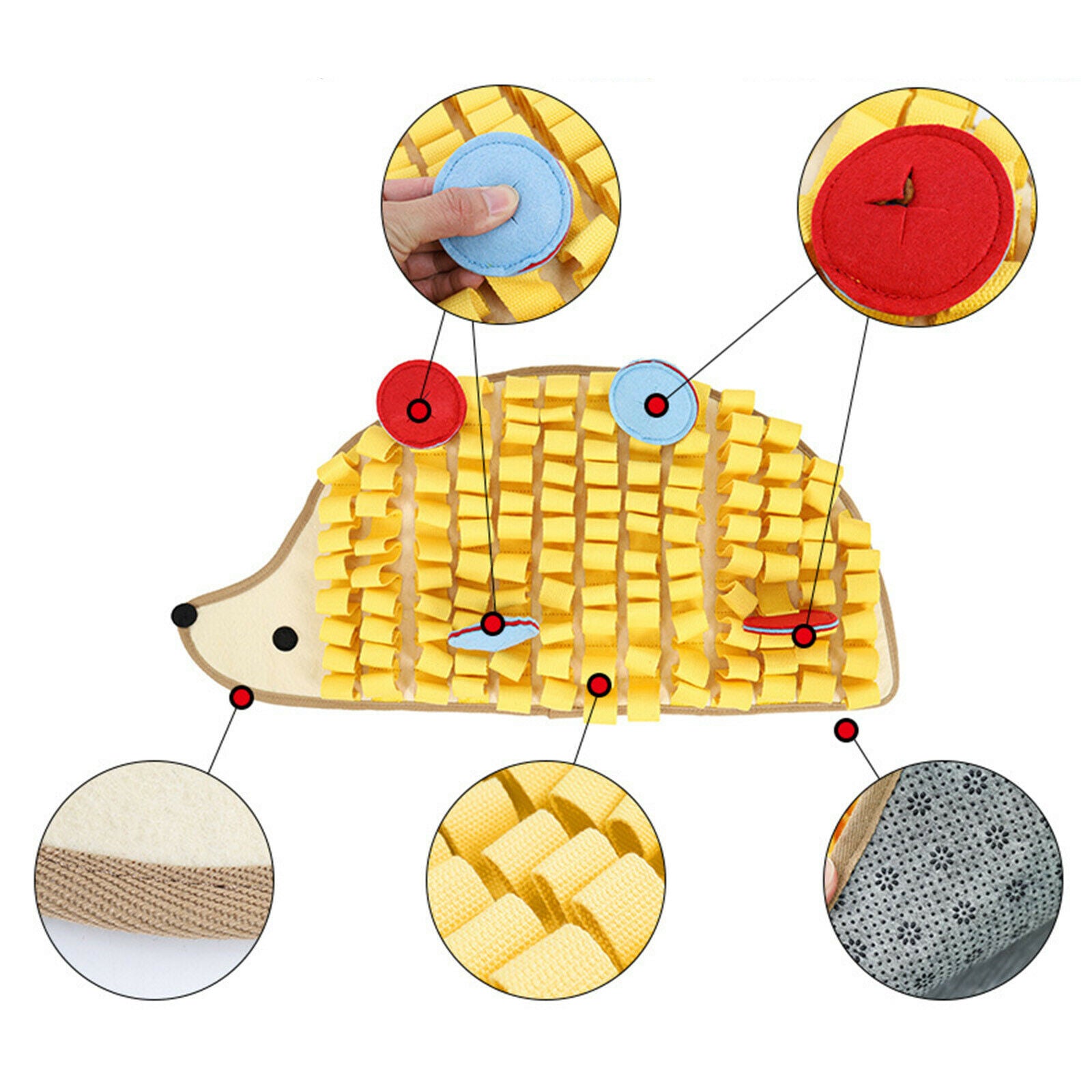Washable Snuffle Mat for Dogs Puzzle Dispenser Toys Dogs Bowl Stress Relief