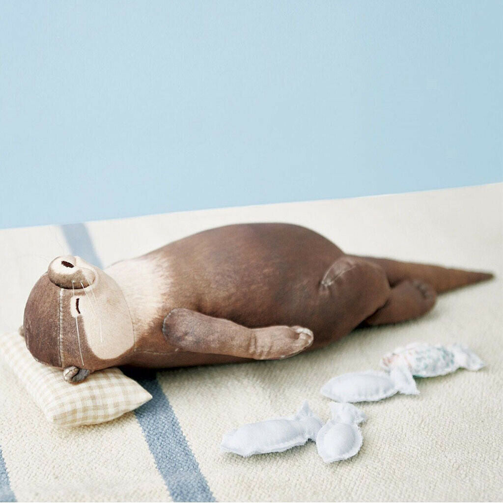 40cm Cute Otter Stuffed Velvet Wrist Pad Hidden Zipper Exquisite Decoration