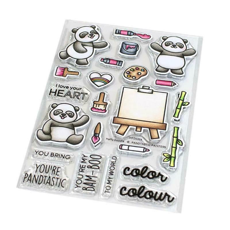 Panda Seal Stamp with Cutting Dies Stencil DIY Scrapbook Embossing Photo Album
