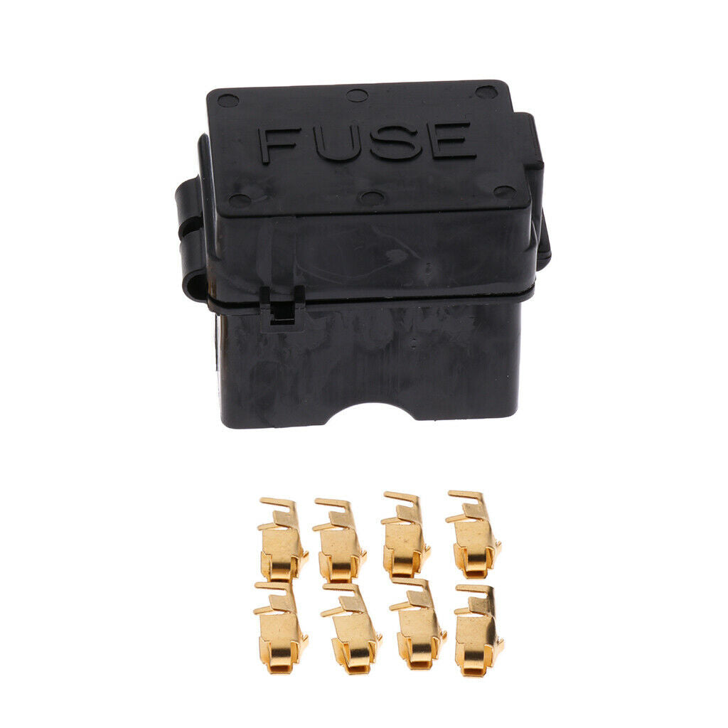 Car Boat 4Way Standard Terminals Circuit ATO ATC Blade Fuse Box Block Holder