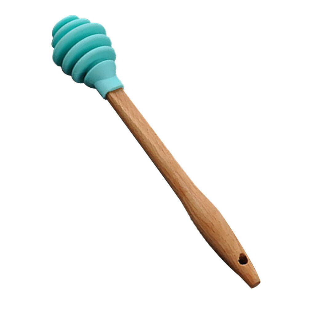 1pc Honey Stick Stirring Dipper Jam Spoon Dip Server Wooden Long Handle