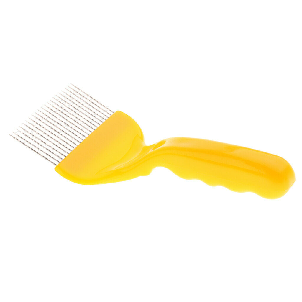 Stainless Steel Uncapping Fork, Bee Keeping Tool, Yellow