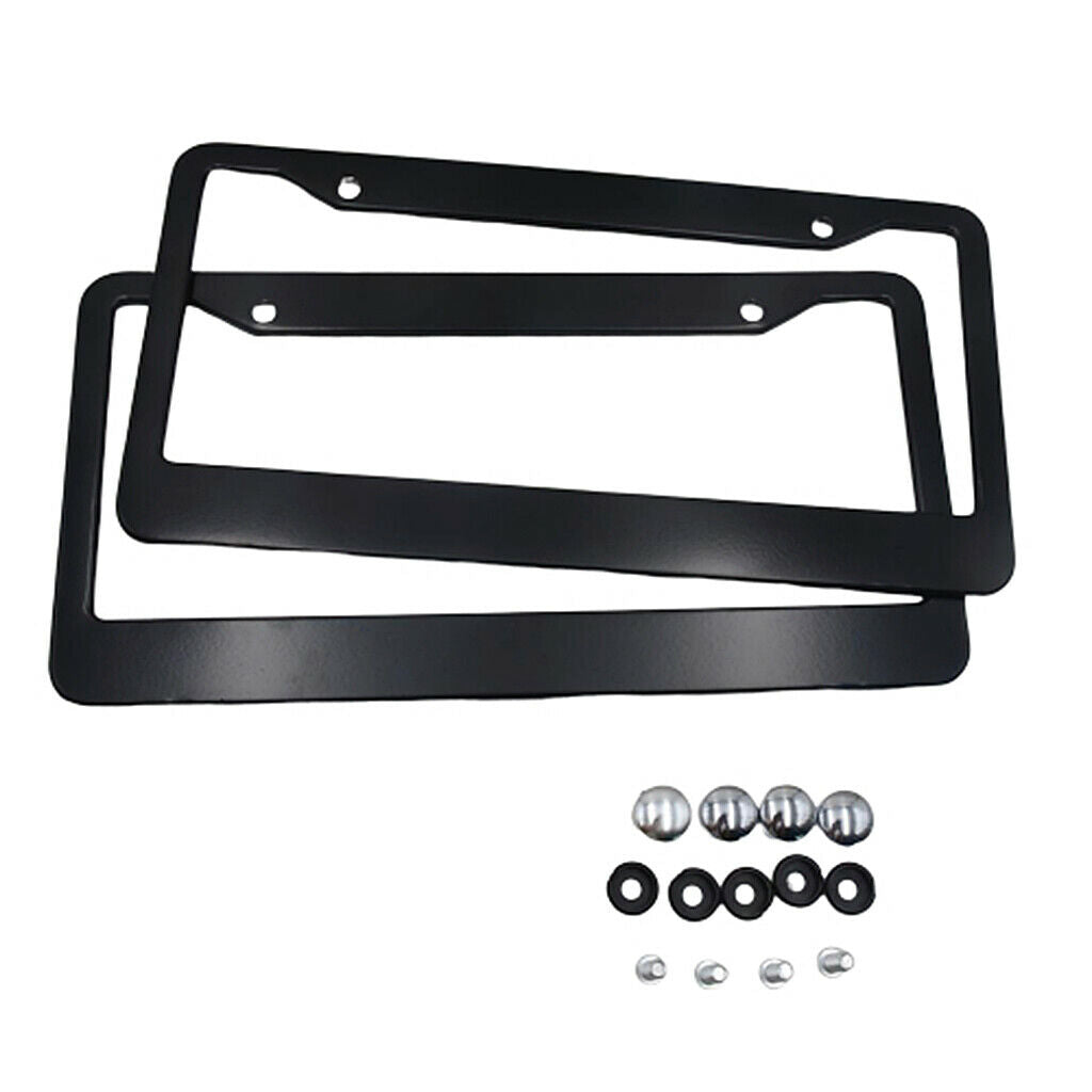 2pcs Universal Truck Racing License Plate Frame Tag Protective Cover Holder