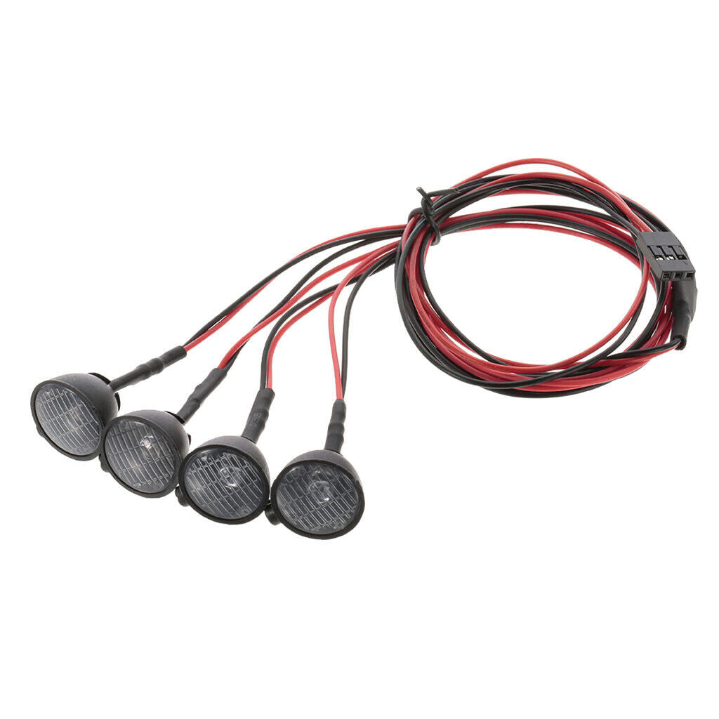4pcs 1:10 RC Car LED Lights for   Hsp Redcat   Axial scx10 D90 Hpi