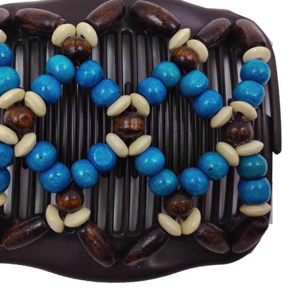 6pcs Magic Hair Comb EZ Beaded Double Clips Hairstyle Women