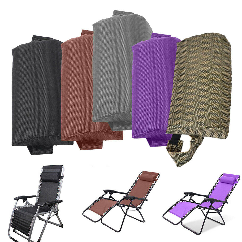 2 Colors Recliner Head Pillow for Outdoor Beach Fishing Garden Sun Lounger