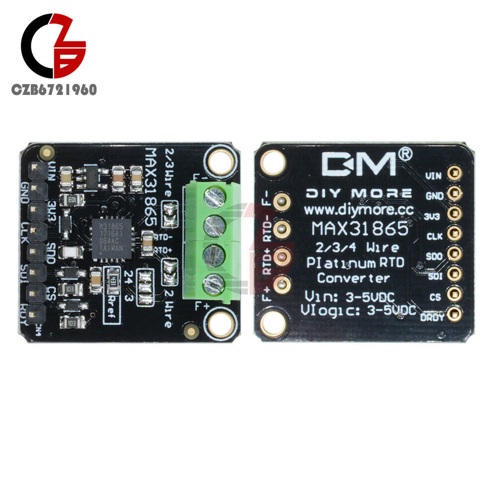 2PCS MAX31865 RTD PT100/1000 Temperature Thermocouple Sensor Amplifier Board