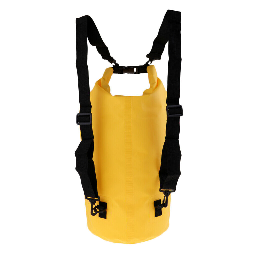 30L Waterproof Dry Bag Backpack for Canoe Boating Kayaking Floating Yellow