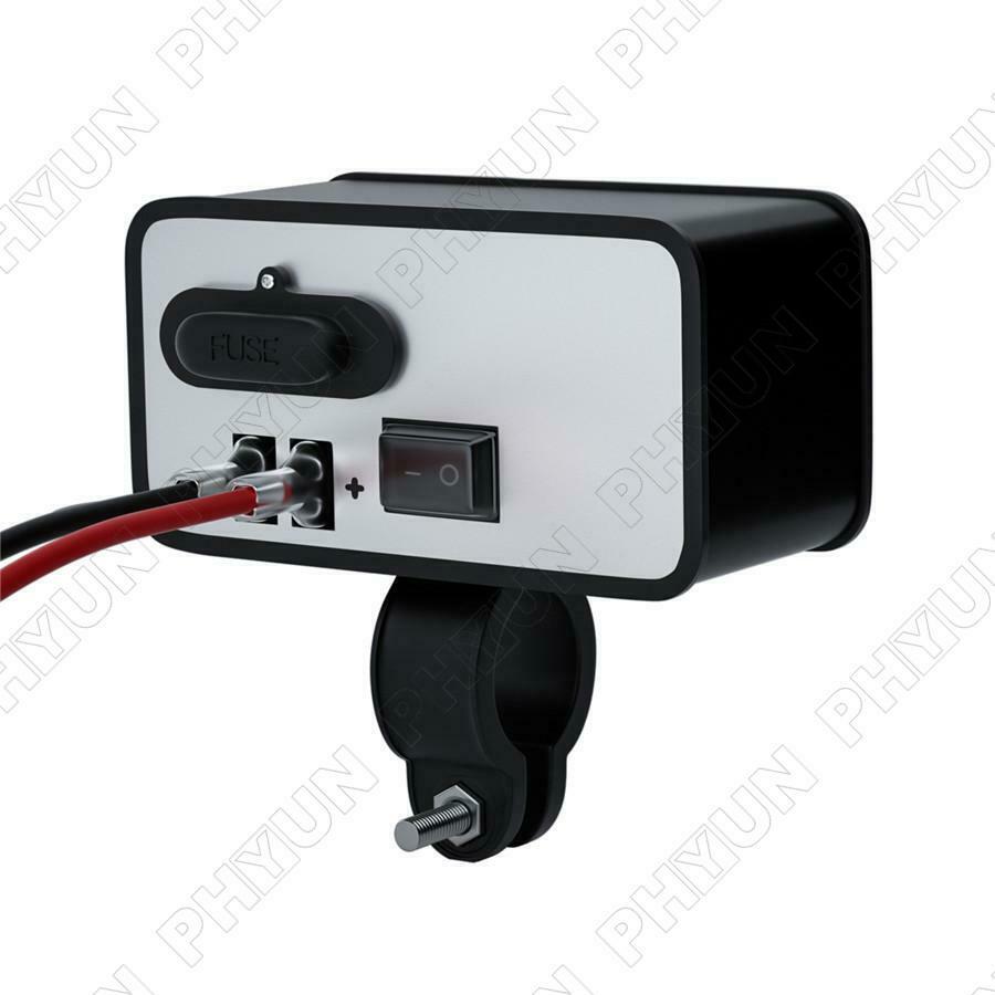 Motorcycle USB Phone Charger 12V PD Fast Charge Cigarette Lighter with Voltmeter