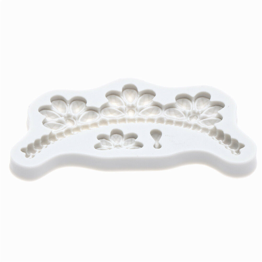 Gem Cake Border Silicone Mold DIY Fondant Cake Decorating Tools Baking Mou.l8