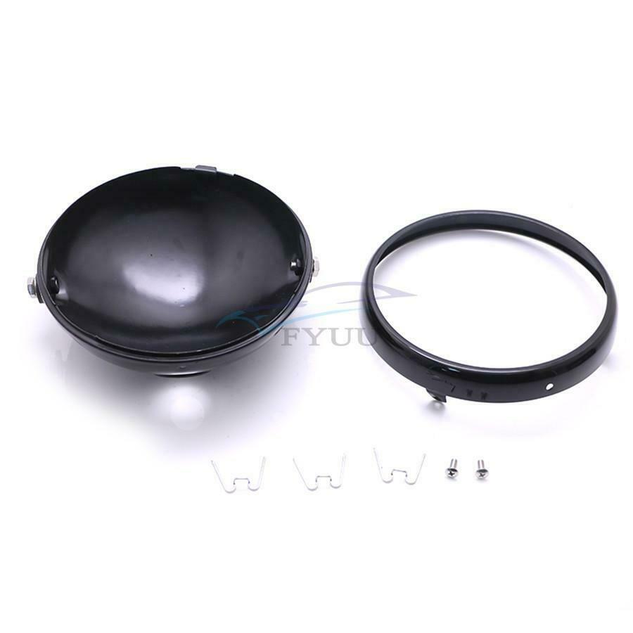 7-inch Aluminum Alloy Motorcycle Headlight Cover + 48MM Front Fork Fixing Clip