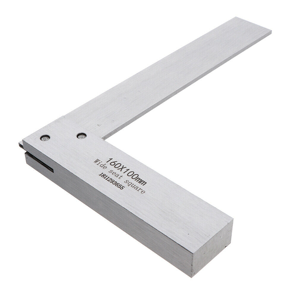 90 Right Stainless Steel Angle Square Ruler Machinist Precision Carpenters