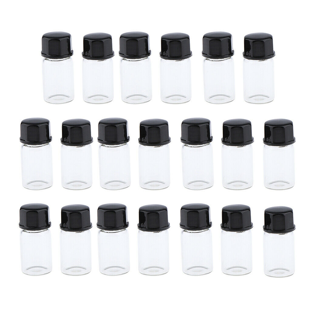 20 Pieces 3ml Essential Oil Bottles Glass Vials Jars For Perfumes Liquid
