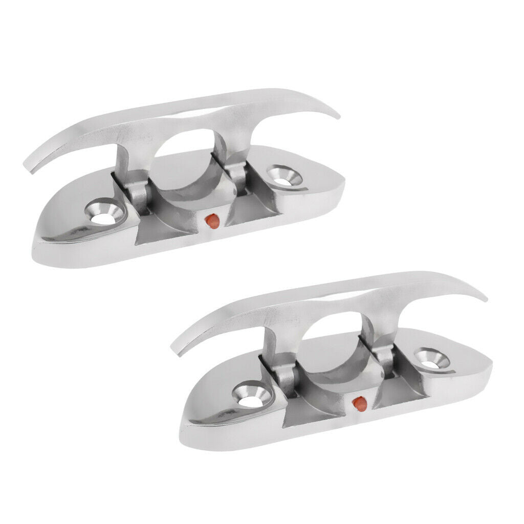 2Pcs FOLDING CLEAT Boat Marine Sailing Hardware Stainless Steel Cleat 4-1/2