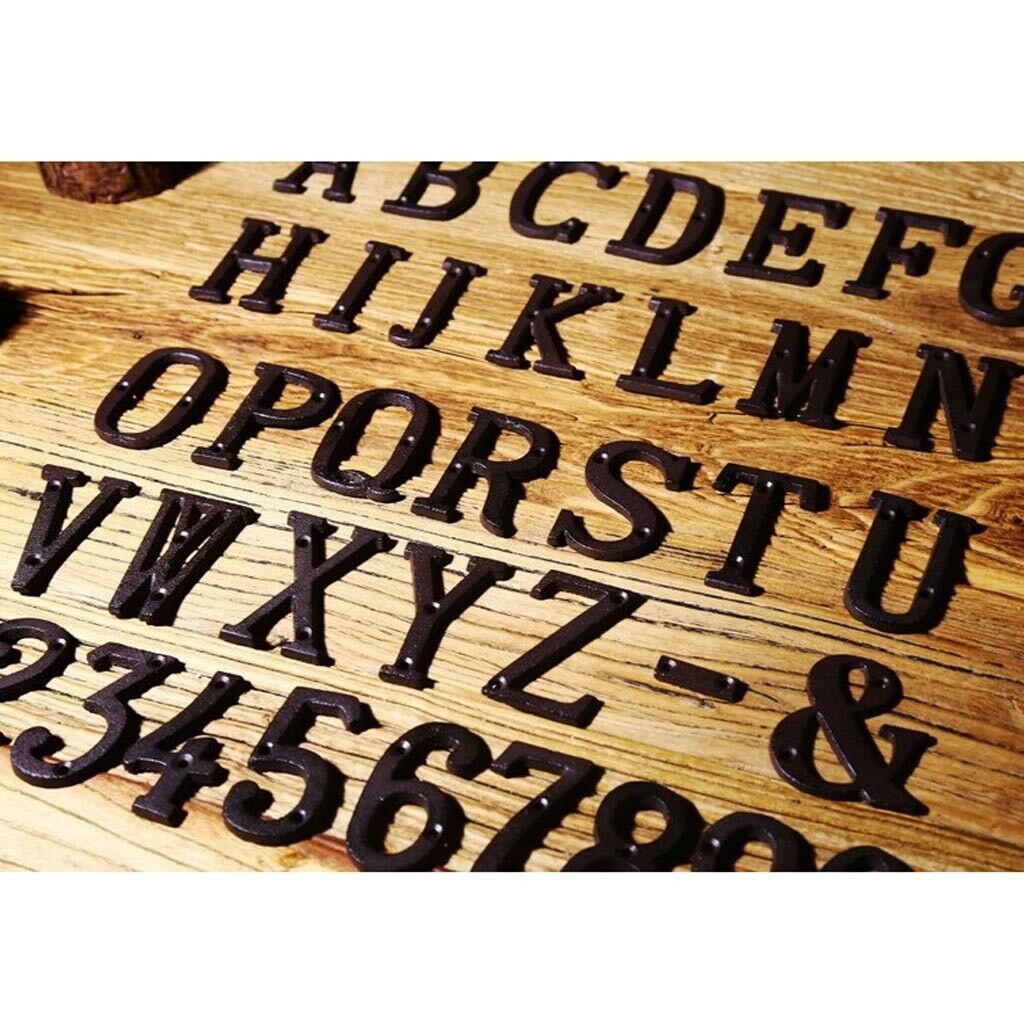 4 and 7 Rustic Wrought Iron Home Address Number Screws Included Sturdy