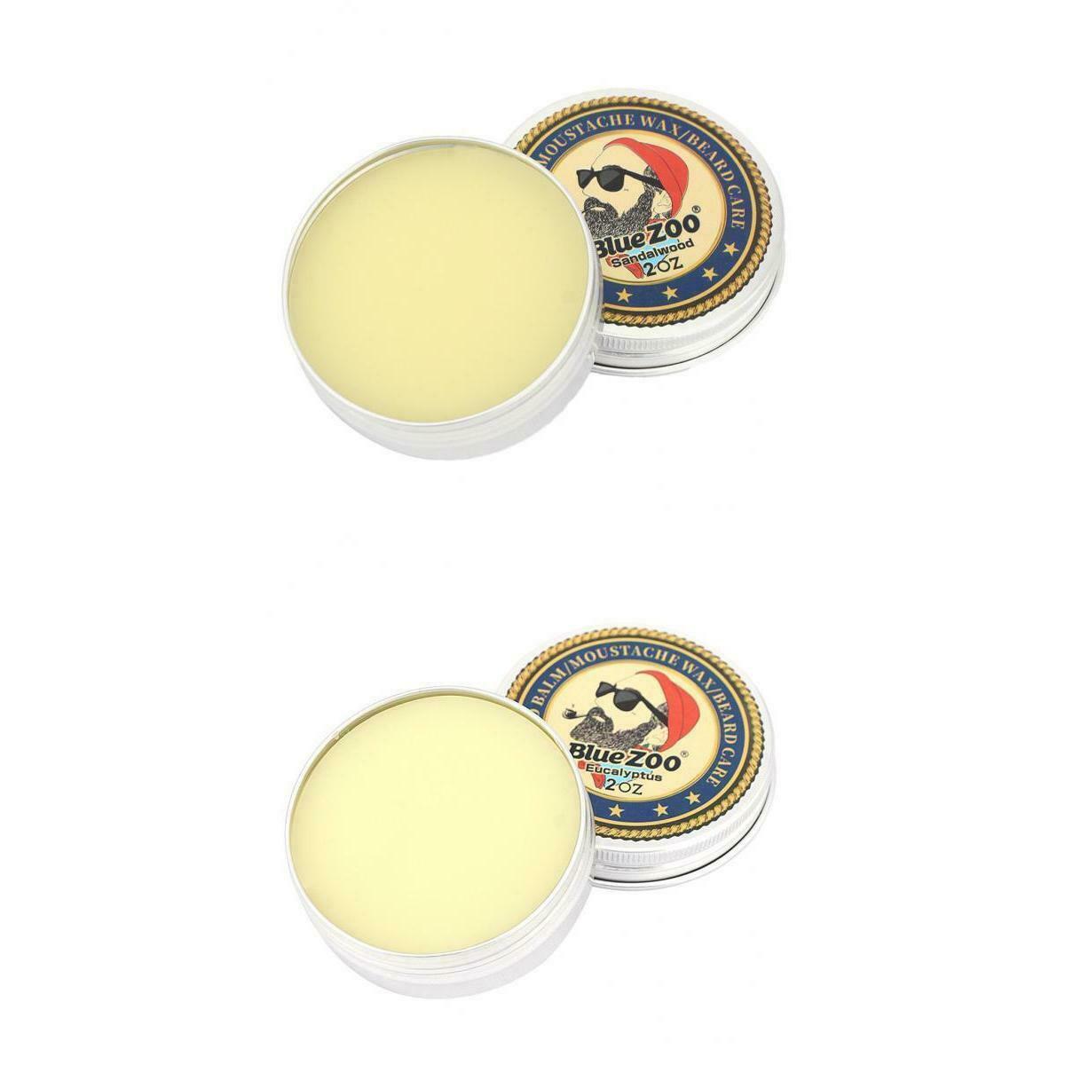 60g Beard Balm Natural Oil Conditioner Moustache Wax Men Gift 2PCS
