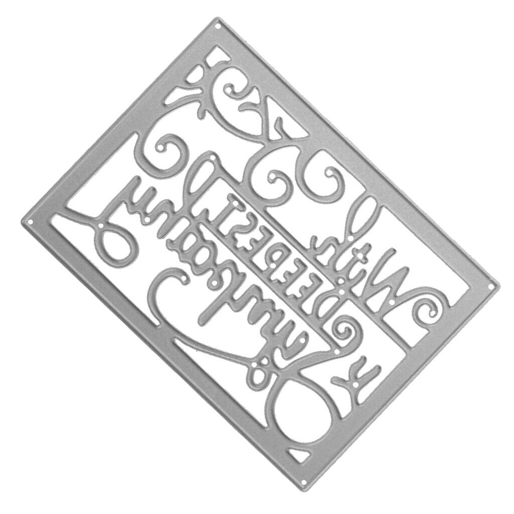 With Deepest Sympathy Cutting Dies Stencils for DIY Embossing Paper Cards