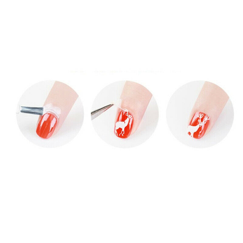 Nails Design Clear Silicone Nail Art Scraper Nails Gel Nail Polish Stamp DbH XC
