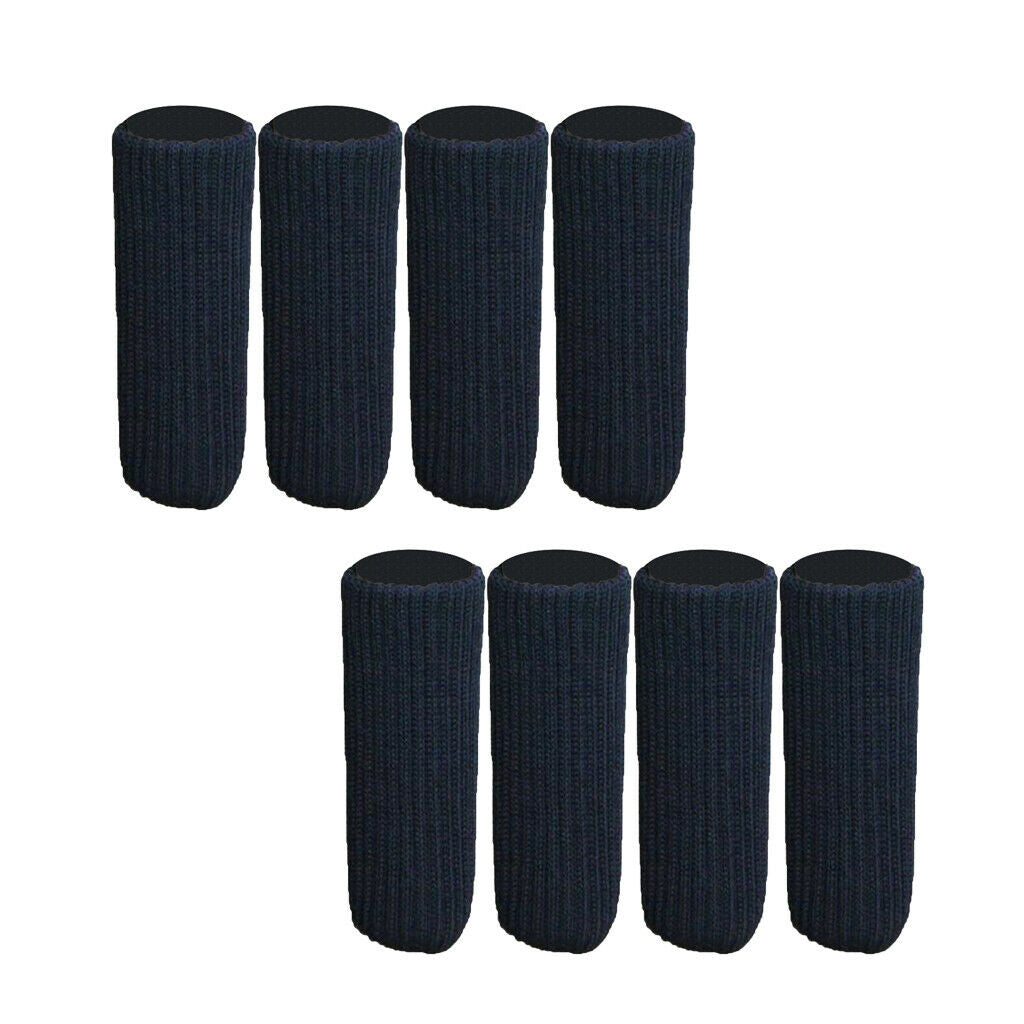 8Pcs for Dia 9-18cm Furniture Sliders Knitted Chair Leg Socks Set -Black