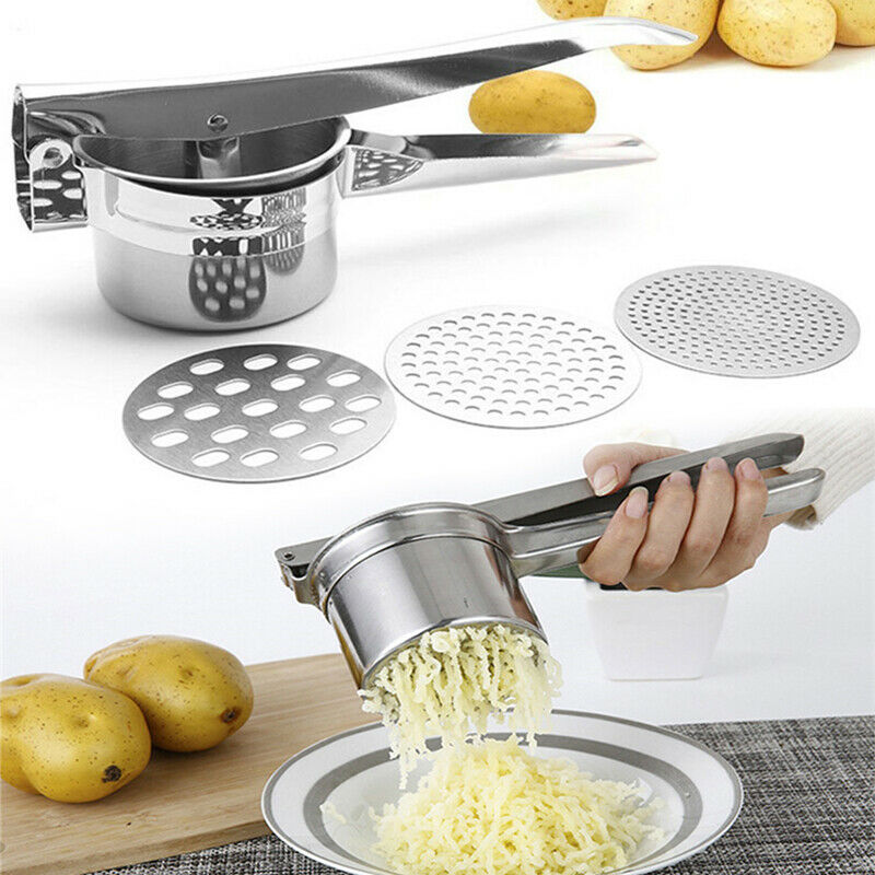 Stainless Steel Potato Ricer Masher Fruit Juicer Masher Strainer Garlic  CRAUDD