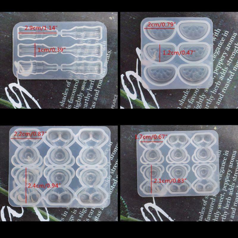 4 Pieces Silicone Fruit Mold DIY Craft Cola Bear Mould Mandarin Orange Slice