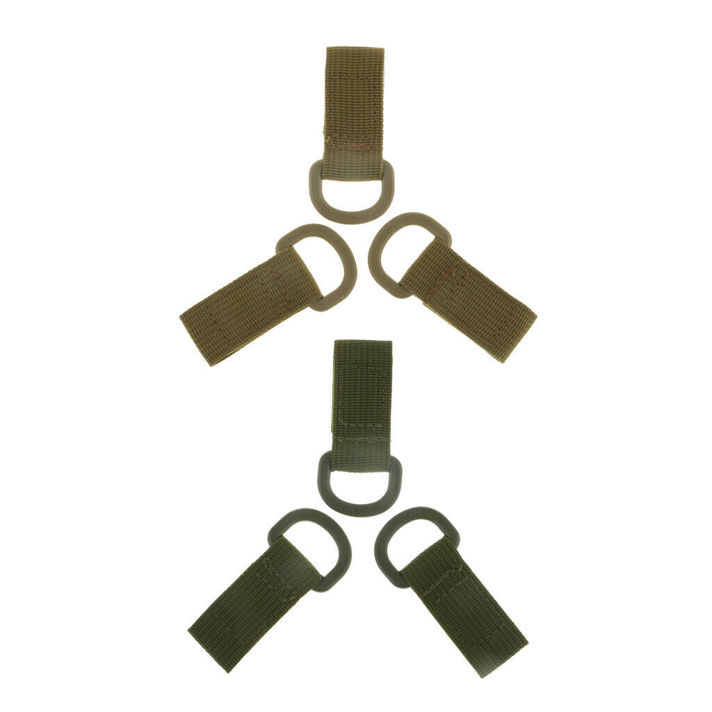 6pcs Nylon Molle Webbing Hanger Hook, Carabiner Water Bottle Buckle Holder for