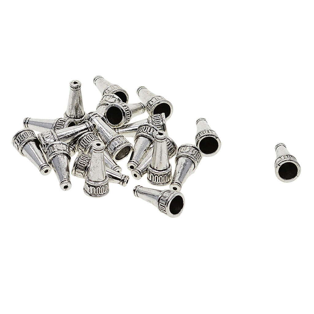 20pcs Cone Shape Cord Tassel End Caps Beads Caps Stopper Jewelry Findings