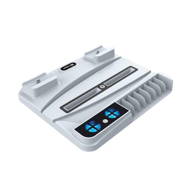 Dualsense Dock Cradle Charging Station Host Cooling Fan Game Disc Holder for PS5