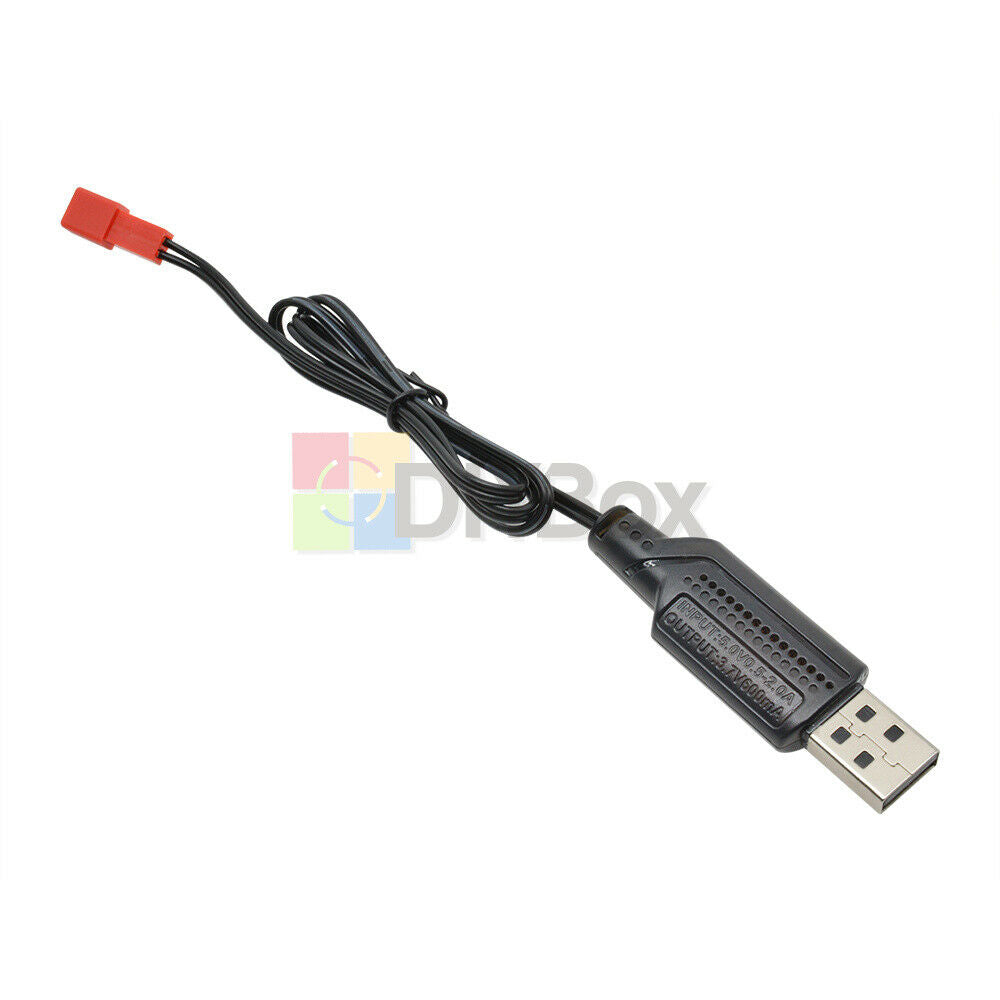 3.7V 500mA Output 1S Lipo Lithium Battery USB Cable Charger Red JST Female Head