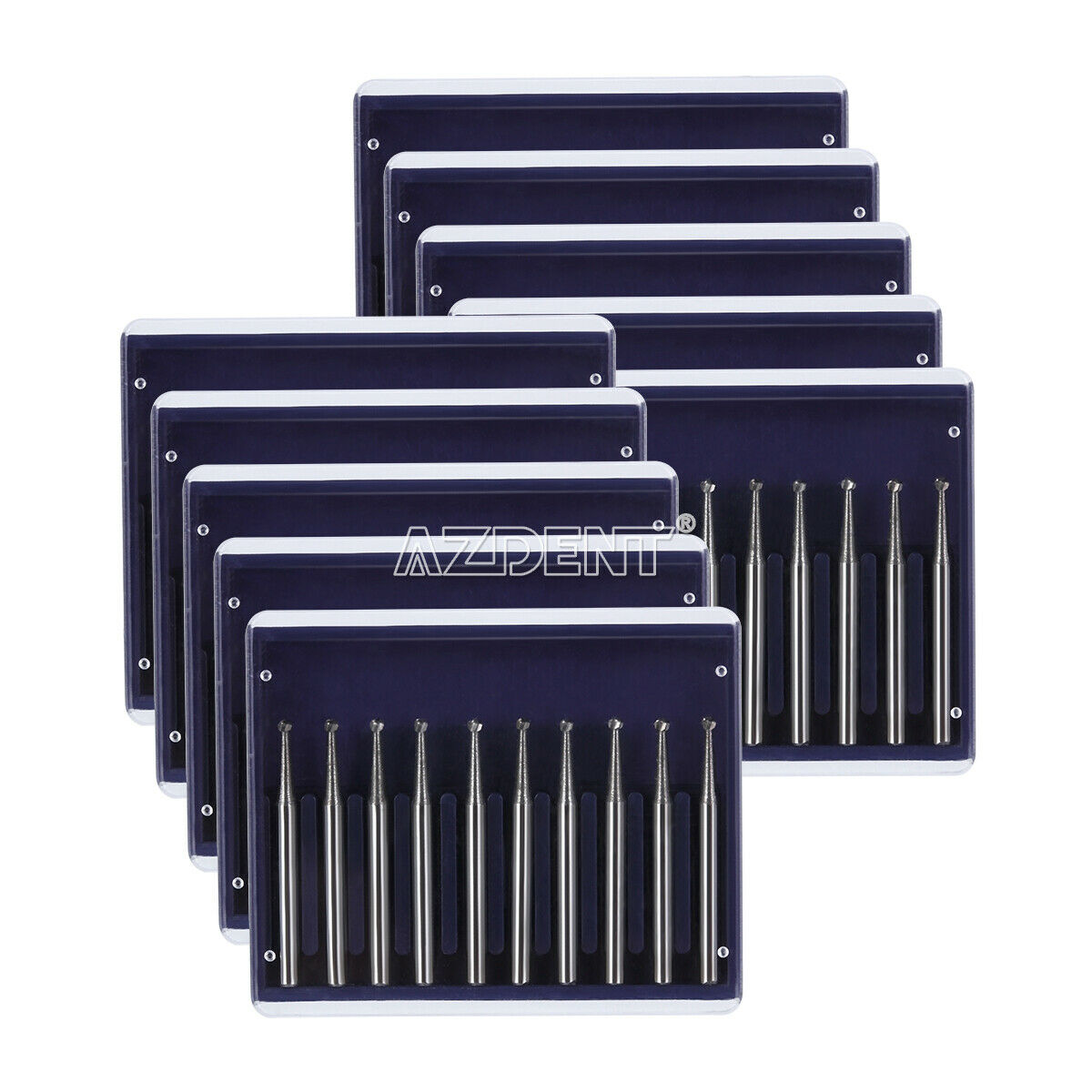 10KIts Dental Tungsten Carbide Burs Round Type for High Speed Handpiece FG 1