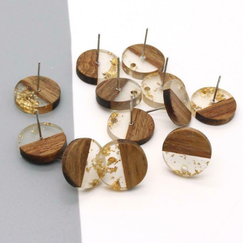 10x Stylish Stud Earring Findings with Loop Earrings Linker Pin DIY Jewelry Part