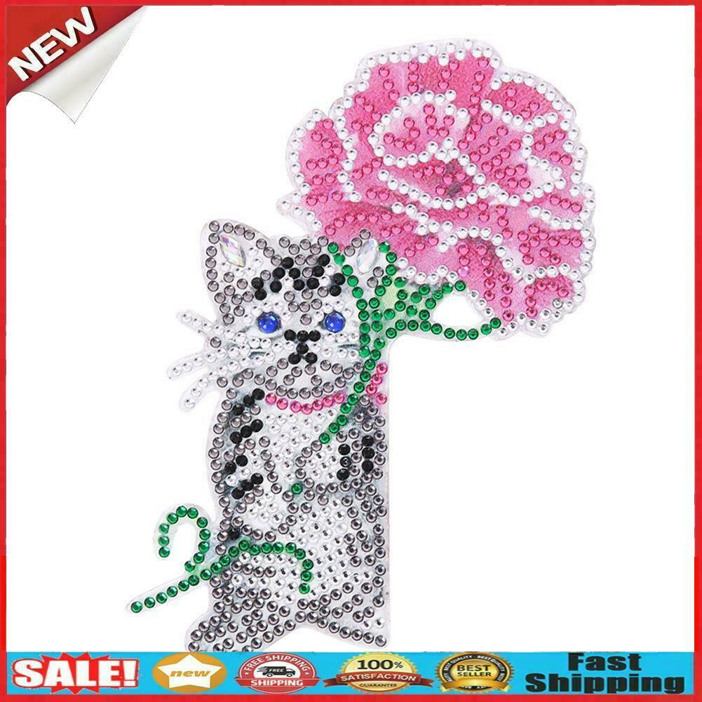 DIY Cat Diamond Painting Luminous Switch Stickers Bedroom Wall Decals Decor  @