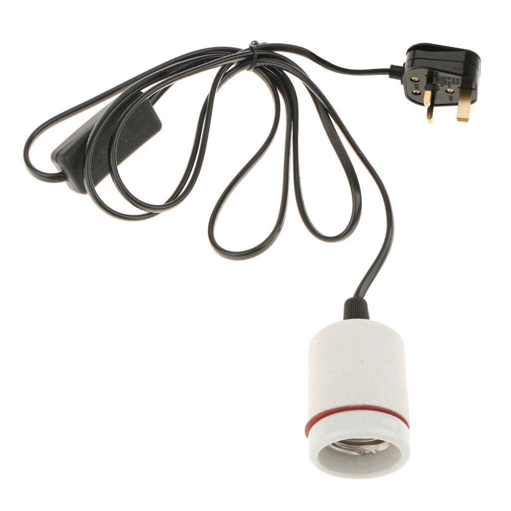 UK Plug  Basking Lamp Holder Reptile Infrared