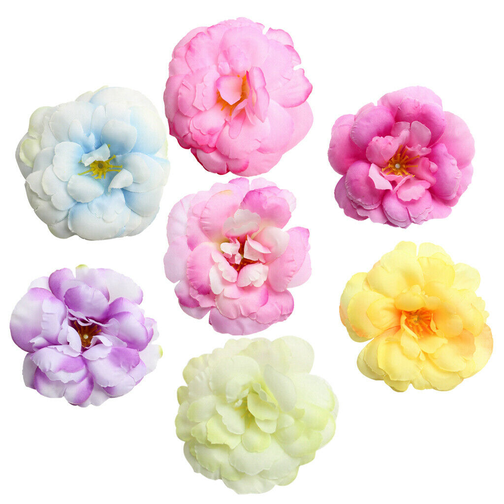 10 Pieces Artificial Flower Multicoloured Simulation Real Touch Camellia Flowers