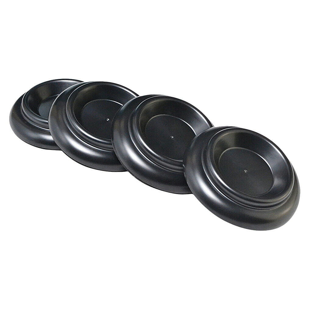 Finest 4pcs Black Piano Castor Cup Bowl Shape for Upright Piano Accessory