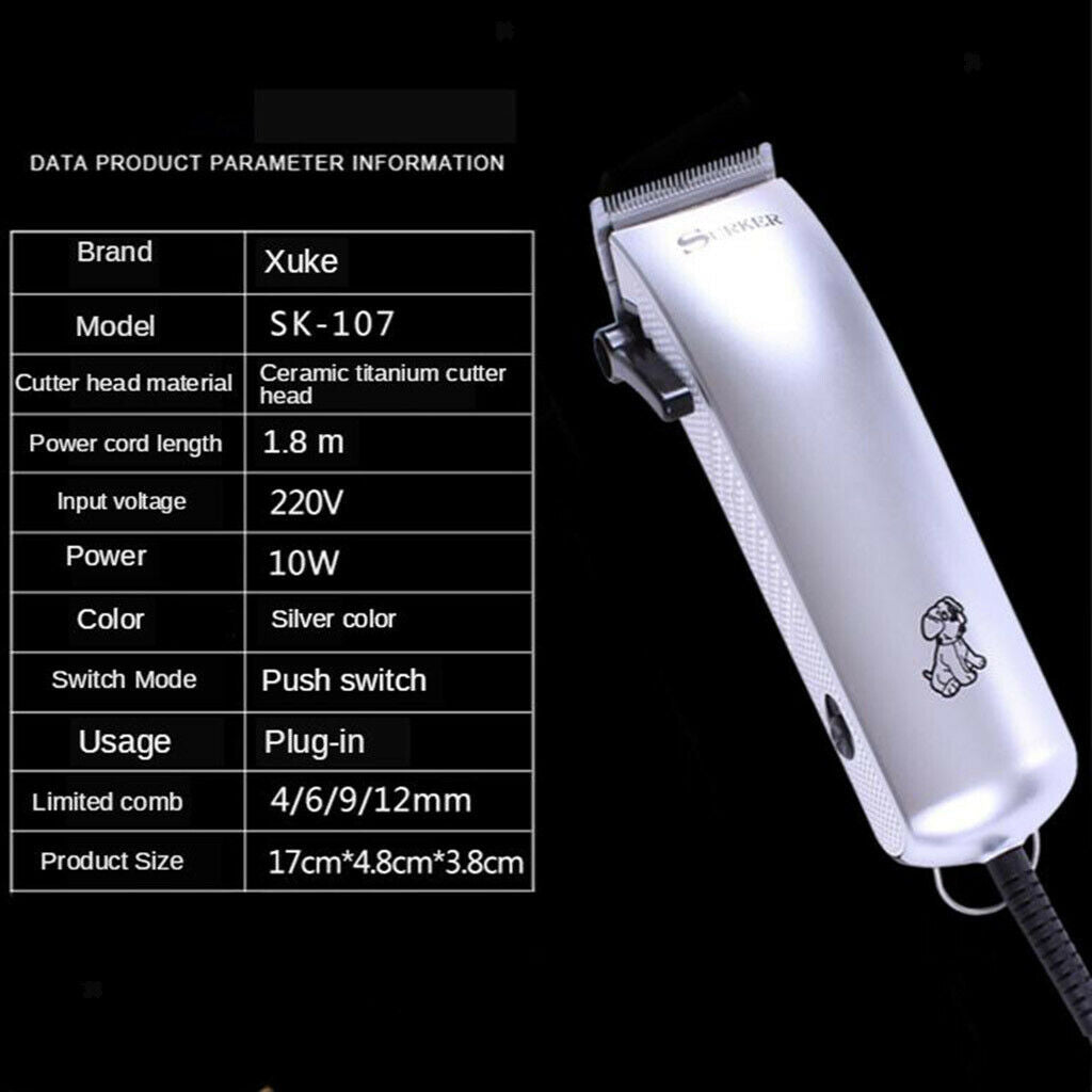 Multifunctional Electric Pet Hair Trimmer With 1.8m Power Cord Grooming Kit