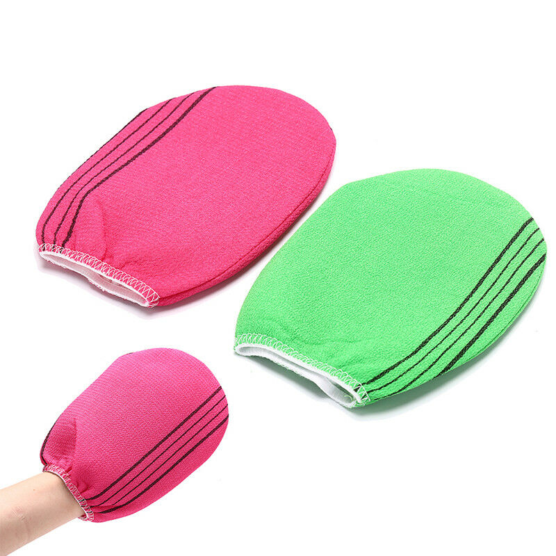 Bath scrub mitt gloves massage scrubber shower wash skin spa shower tools.l8