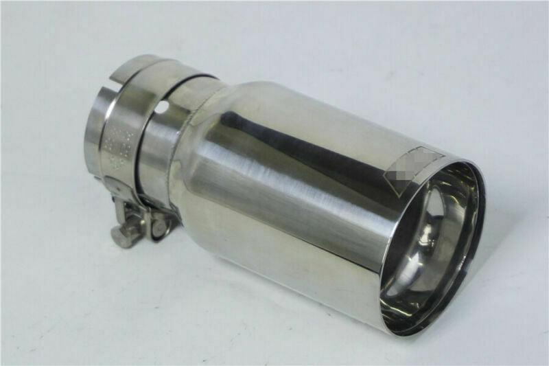1PC 63MM In-80MM Out Universal Car Exhaust Pipe Muffler Stainless Steel material