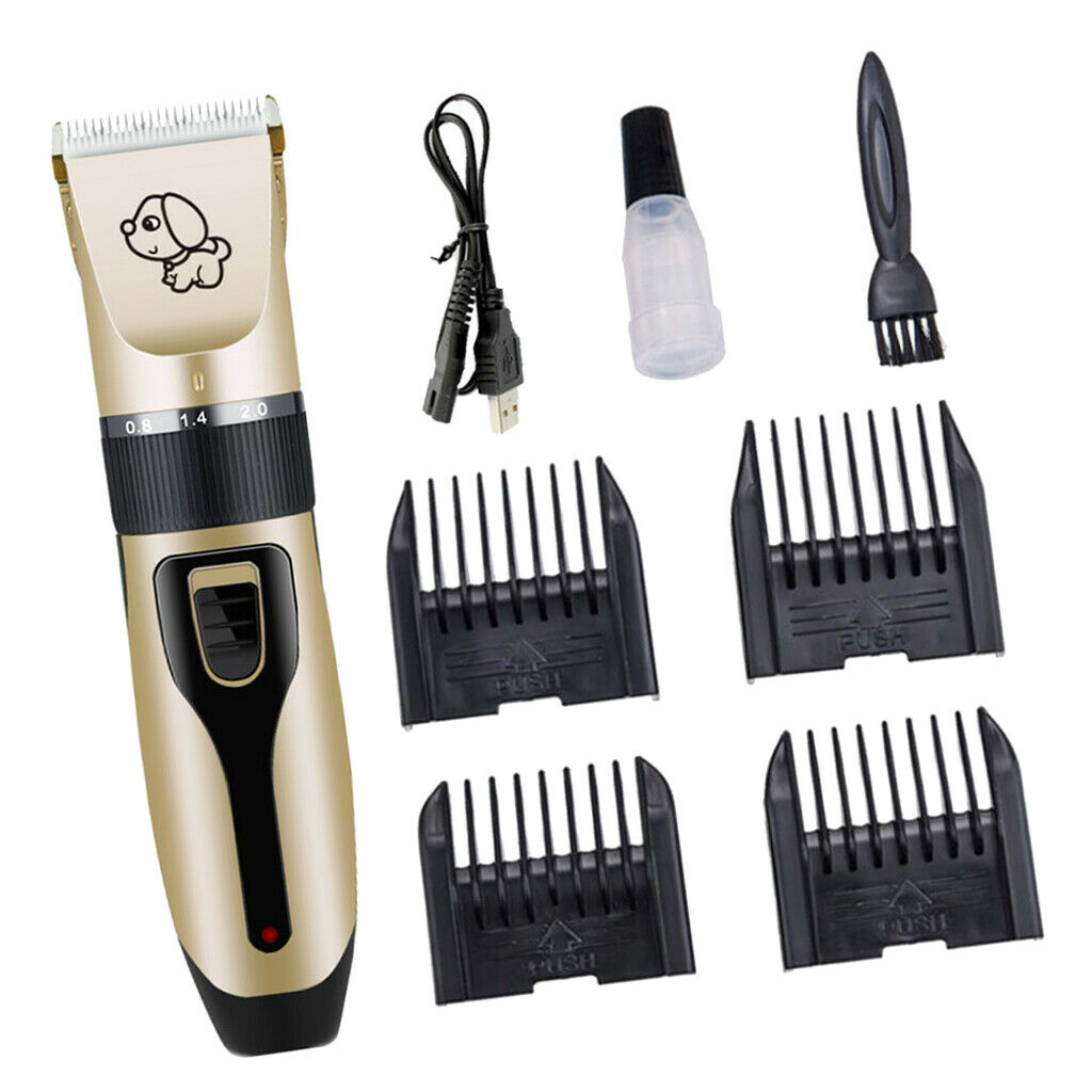 Set of 2 3.7V Low Noise Dog Shaver Clippers USB Rechargable Dog Hair Trimmer