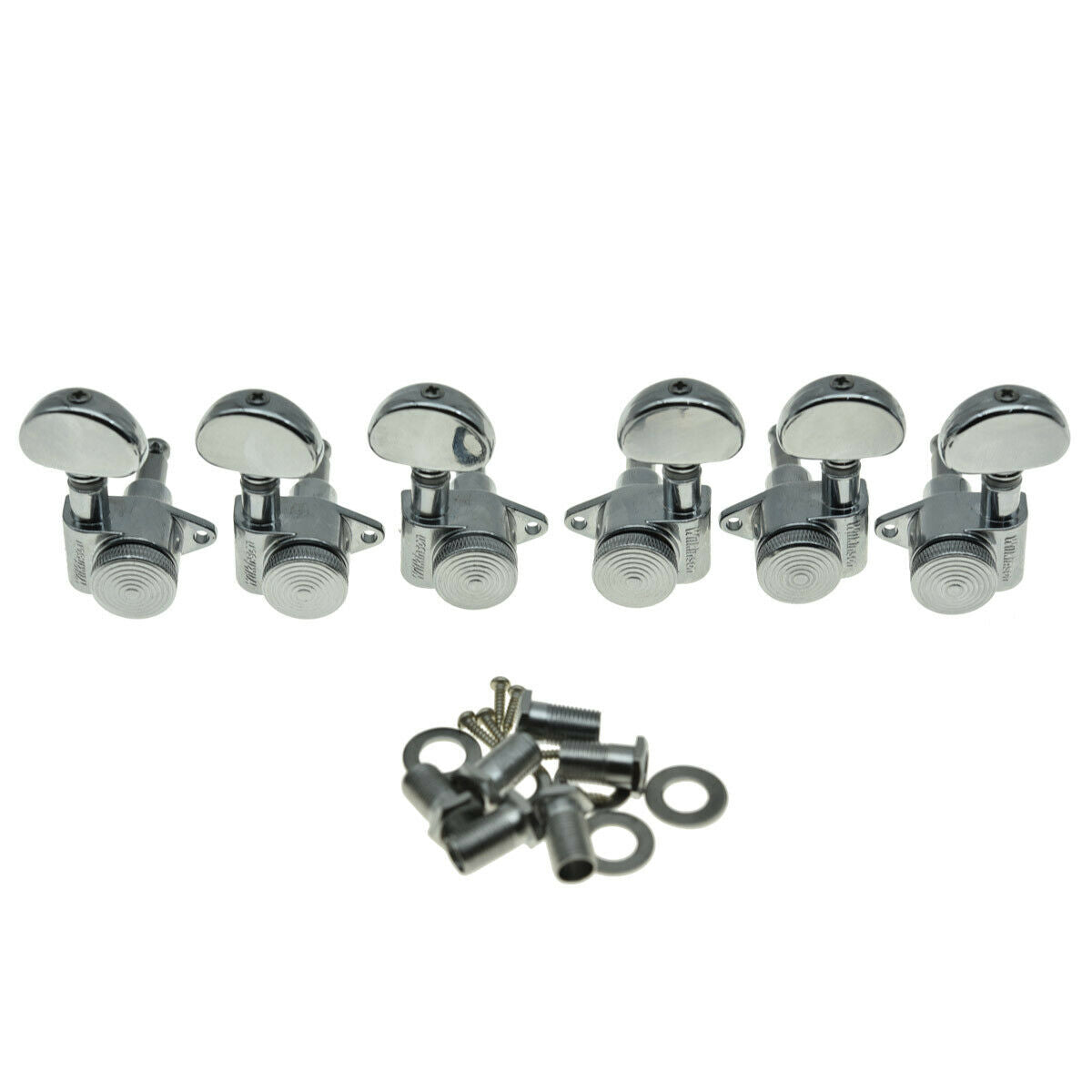 Wilkinson Locking Guitar Tuners 3x3 Tuning Keys for Gibson or Acoustic Chrome