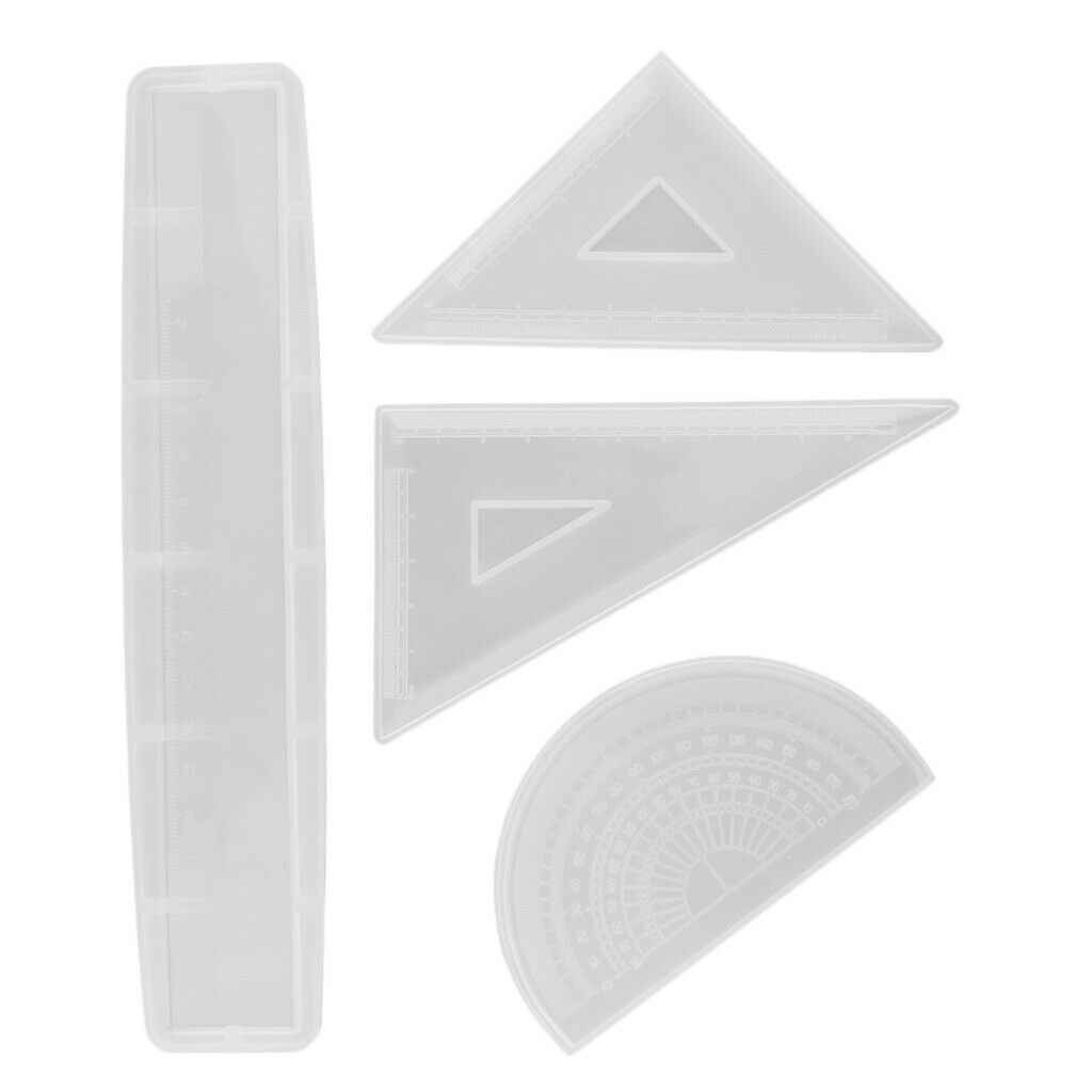 4 Pcs Jewelry Making Mold Crafts Mold Rulers Theme Silicone Mold Cake Decor