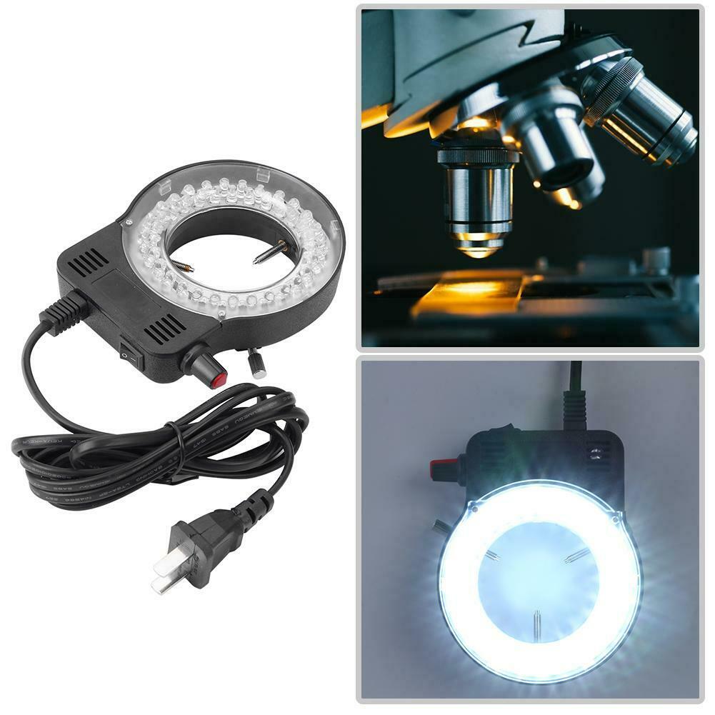 Plastic 56LEDs 60000LM 4.5W Adjustable Microscope LED Ring Light Illuminator
