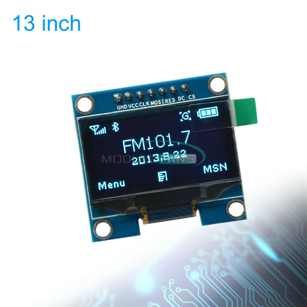 Blue 1.3 SPI Serial 128x64 OLED LCD Display Screen Module For Arduino UNO