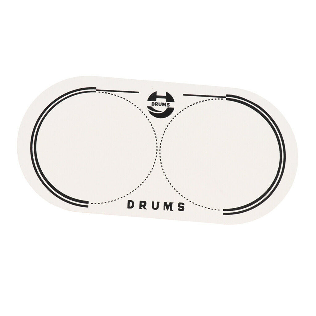 Double Drum Patch for Drumheads Kick Accessory Percussion Instrument White