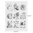 DIY Cute Hedgehog Pattern Transparent Clear Seal Card Scrapbooking Photo Album