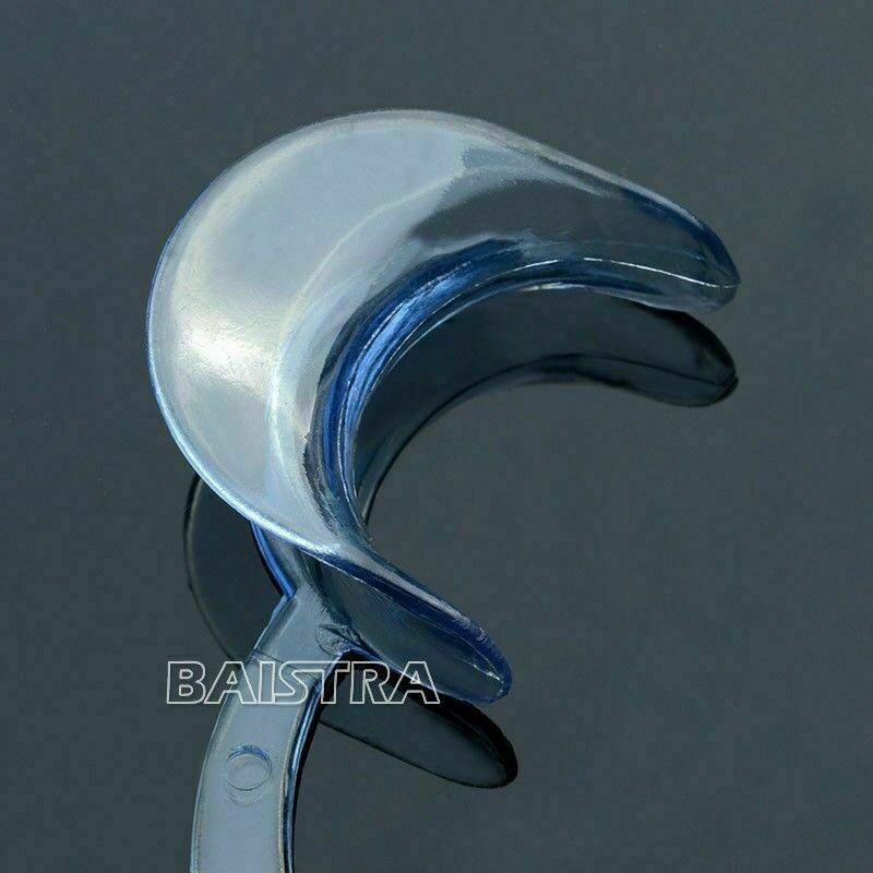 50 X Dental Intraoral Cheek Lip Retractor Mouth Opener Small Size Clear Blue