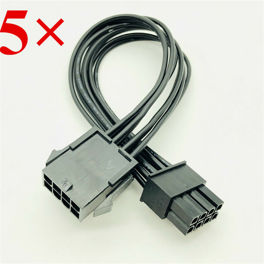 5Pcs 8 Pin Male PCI-E to 8 Pin Female ATX EPS PSU Motherboard CPU Power Cable